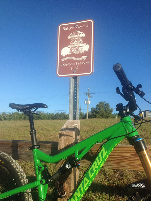 Trusty 5" bike. Robinson Preserve trail.