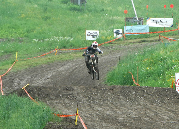 Amy with some race run mud and steeze.
