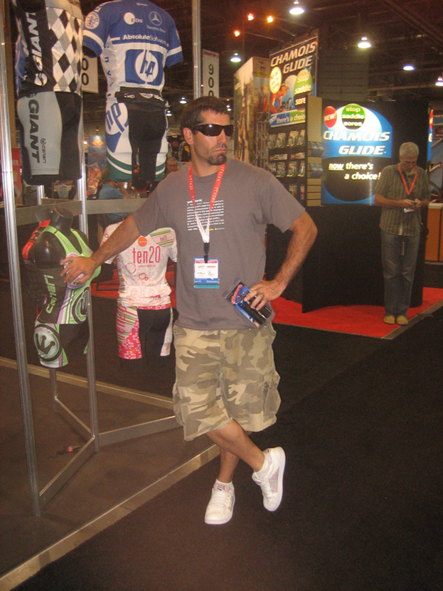 Fakis Checking Out Some of the Women's Clothing Line