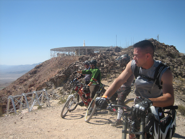 A crazy cell tower at the top of the DH trails.