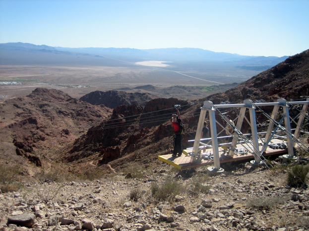 At the top of the DH landing there is a a pretty sick zip line platform.