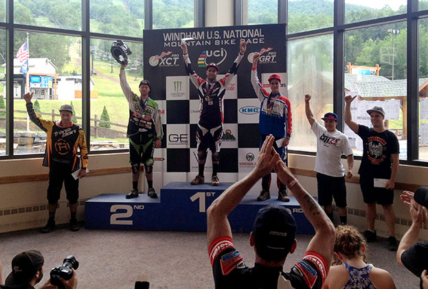 Pro men's podium.